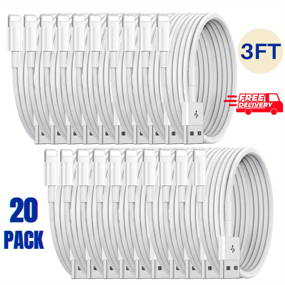 20-Pack 3FT USB-A to USB-C Cables - Universal Fast Charging & Data Sync Cords for Most Phones & Devices