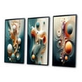thumbnail image 3 of Designart "Organic Blessings from the Otherworldly Multiverse II" Minimalism Framed Wall Art Set Of 3 - White Abstract Minimalism Frame Gallery Set For Office Decor, 3 of 6