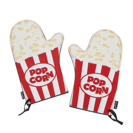 

Creative Home Set of 2 Pieces (One Pair) Neoprene Oven Mitt Heat Resist Kitchen Gloves Pot Holder Grabber Pop Corn