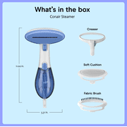 Conair Handheld Garment Steamer for Clothes, ExtremeSteam 1200W, Portable Handheld Design, White/Blue
