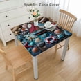 thumbnail image 2 of BANET , Summer Nautical Theme Starfish Shell Fishnet Non Slip Heat Resistant Linen Fabric table cover, Washable Holiday Party Dining Table Mats for Coastal Home Kitchen Decor White, 2 of 7
