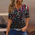 thumbnail image 2 of VerPetridure American Flag Shirts for Women 4th of July T Shirt Funny USA Print V-Neck Tees Patriotic Casual Short Sleeve Tops, 2 of 5