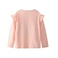 thumbnail image 2 of Godderr Kid Girl Ruffle T- Shirt Cotton Sweatshirt Embroidered Soft Comfortable Toddler Spring Tops, 2 of 5