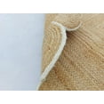 thumbnail image 2 of DecorAvenue Braided Jute Area Rug Farmhouse Scalloped Area Rug, Natural / White 11' Ft Square, 2 of 6