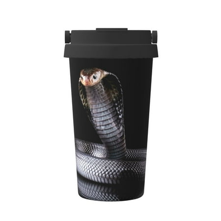 

Junzan Black Cobra Snake for Stainless Steel Vacuum Insulated Tumbler - Reusable Insulated Cold Brew Iced Coffee Cup Thermos -Gifts for Women Men Him Her