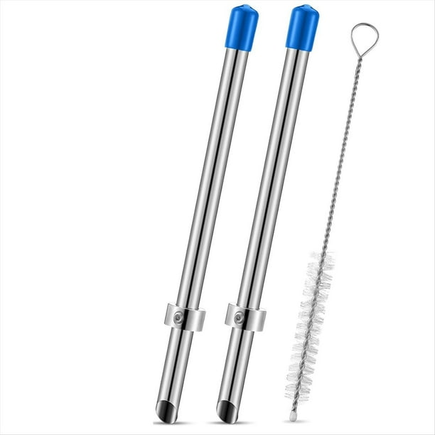 2 Perforadores de Pajitas de 8,7 Pulgadas para Tapas de Plástico y Vasos de Limonada. Herramientas de Perforación de Acero Inoxidable.