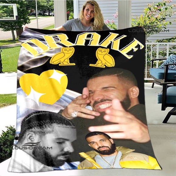 Rapper Drake 3D Printed blankets Flannel Warm blanket Soft Cozy Blanket Travel Blankets bed linings Birthday Gift