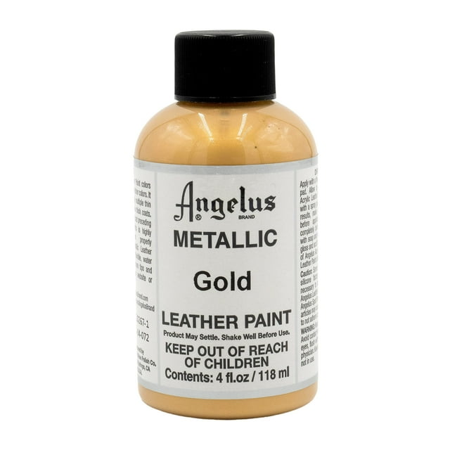 Pintura acrilica Angelus color dorado metalizado 118 ml