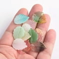 thumbnail image 4 of U8MO 10pcs 24x18mm Leaf Petal Shape Lampwork Crystal Glass Loose Pendants Beads DIY-Jade Half Pink, 4 of 4