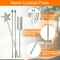 thumbnail image 3 of Uxcell 10 Pcs Coffee Beverage Stirrers Drink Swizzle Stick, Round Ball and Small Rectangular Paddles, Silver, 3 of 6