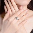 thumbnail image 2 of Anillos de plata de ley 925 para mujeres, niñas, hombres o unisex, anillos abiertos de plata con forma de mano que se abraza, joyas, anillos llamativos, bandas, tamaño, 2 of 5