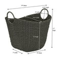 thumbnail image 2 of Household Essentials Paper Rope Basket with Handles, Natural Woven Woven Storage Basket, Great for Decoration or Organization, 2 of 7