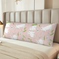 thumbnail image 5 of Disketp Rabbit Print Body Pillow Cover - Super Soft 20x54 Body Pillow Case,Long Side Hidden Zipper (without pillow core), 5 of 6