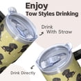 thumbnail image 4 of 20OZ Cute Dog Tumbler with Handle Straw and Lid Paw Print Travel Coffee Cup Great Holiday Birthday Presents for Women Friends Durable Insulated and Perfect for Home Office and Travel, 4 of 6