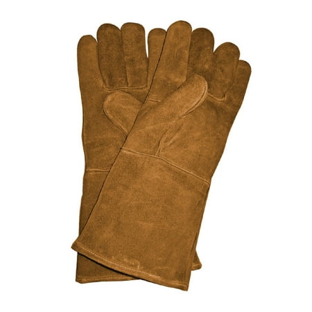 

1PC Panacea Panacea 15331 Unisex Fireplace Hearth Gloves Leather Brown
