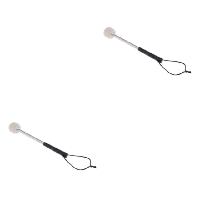 Sonducket Alloy Marching Tenor Drum Mallets with Drum Parts Wool Strap Stick Head Felt Tipo 1 2piezas