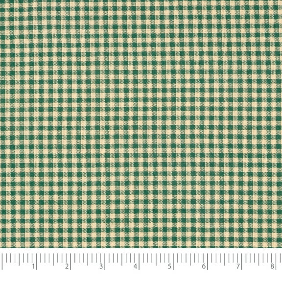 Waverly Inspirations 100% Cotton 44" Homespun 1/8"Plaid Green Color Sewing Fabric by the Yard