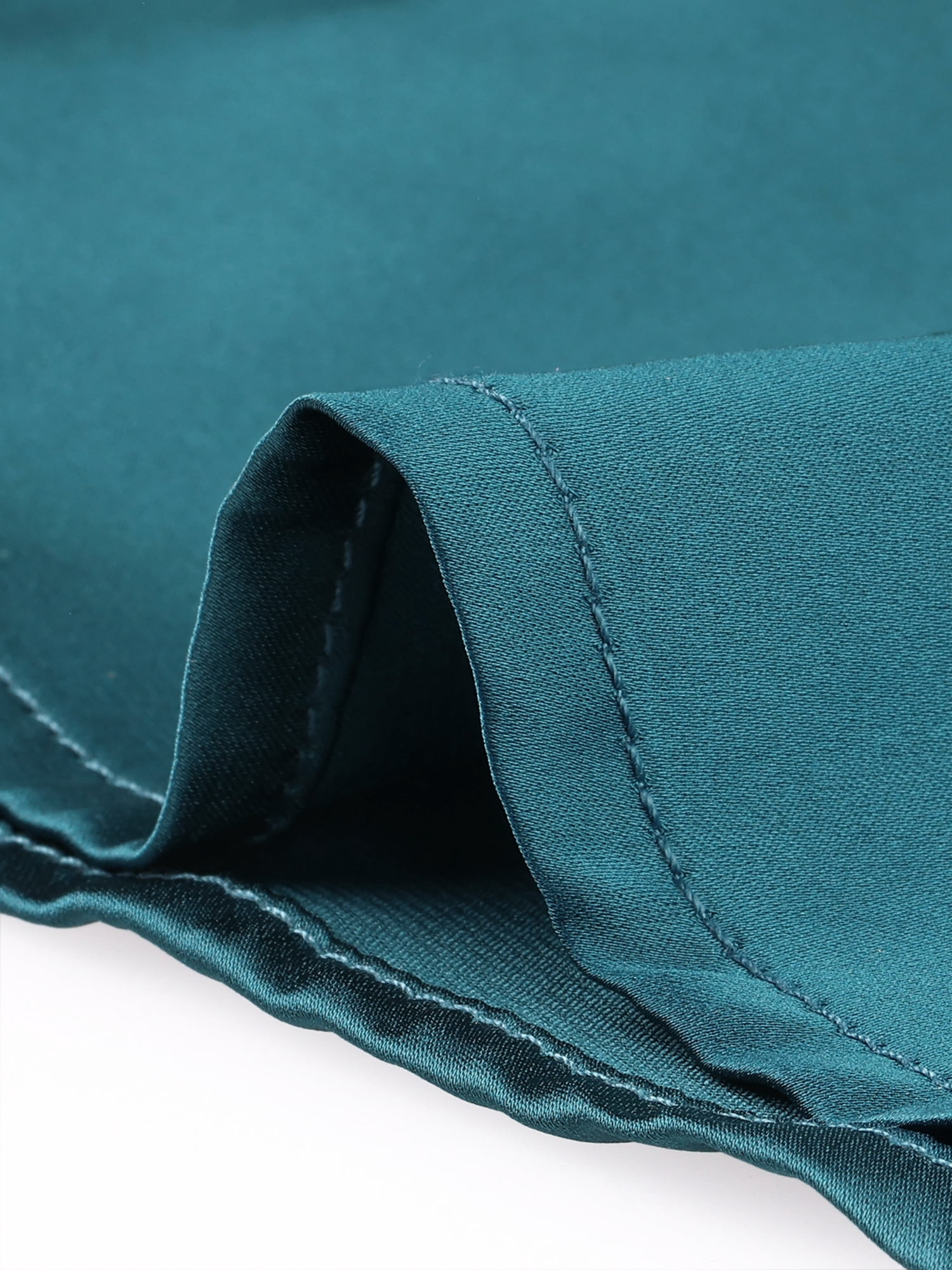 DARING DIVA Pan Collar Bow Tie Neck Work Office Shirt M Peacock Blue