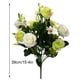 thumbnail image 2 of Ramo de rosas artificiales de 10 ramas, simulación floral, decoración floral, tela para banquete de boda, flor falsa, verde blanco AweSitey HA8319-04B, 2 of 6
