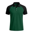 thumbnail image 4 of Casual Short Sleeve Shirts for Men, Flannel Collar Open Front Button Down, Solid Color Polyester Top,, 4 of 6