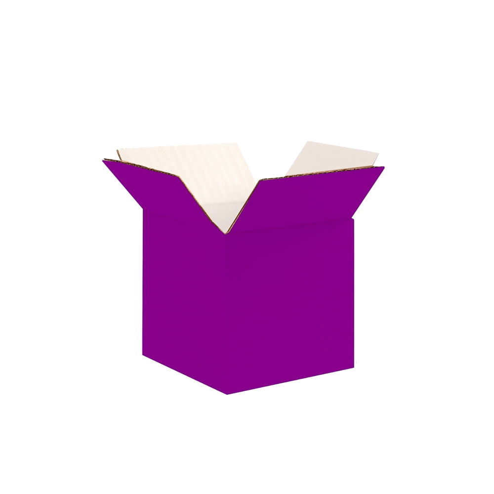 UCANPACK Purple Color Shipping Boxes (White Inside) 7x7x7 Inch (25 Pack) Purple Shipping Box for Moving Boxes - 7x7x7 Shipping Boxes for Small Business, Custom Color Shipping Boxes