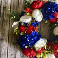 thumbnail image 3 of OAVQHLG3B 4th of July Wreath Patriotic American Wreath Handcrafted Red White and Blue Berry Memorial Day Wreath Festival Garland Decorations for Front Door Wall Home Decor, 3 of 4