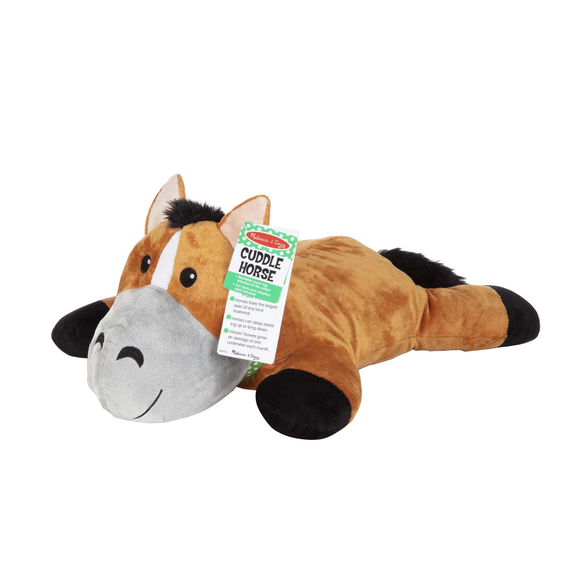 Melissa & Doug Cuddle Horse Jumbo Plush Stuffed Animal with Activity Card -  