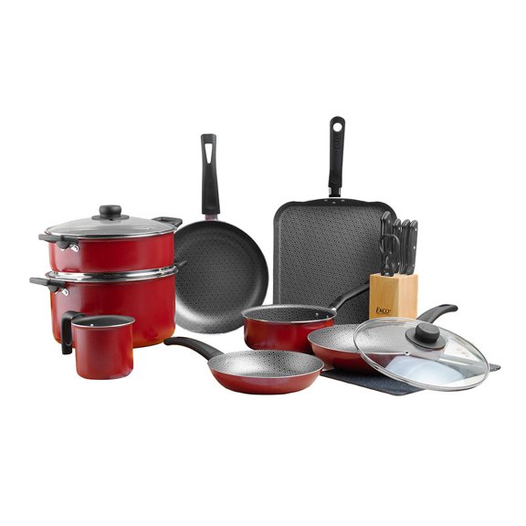 Batería Ekco Classic 18 Pizas Rojo