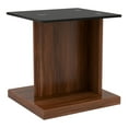 thumbnail image 6 of Furniture of America Thame Glass Top 2-Piece Coffee Table Set in Dark Walnut, 6 of 10
