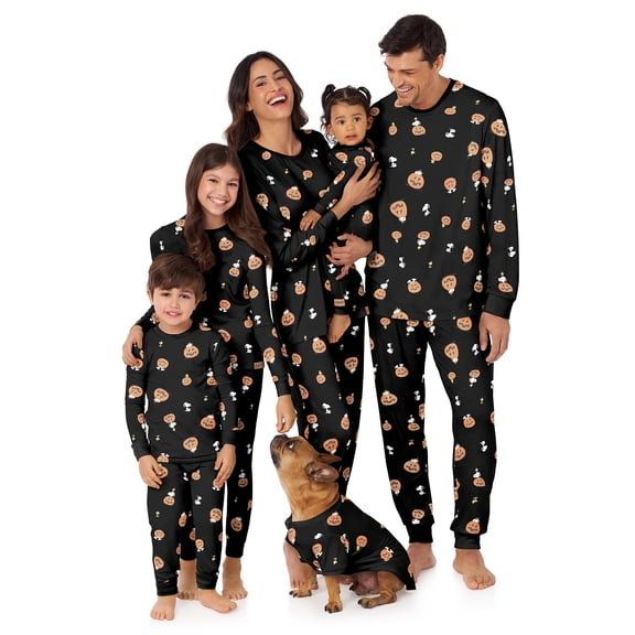 Peanuts Women’s Snoopy Matching Family Sleepwear Long Sleeve Top and Pants Pajama Set, 2 Piece, Sizes S-3XL