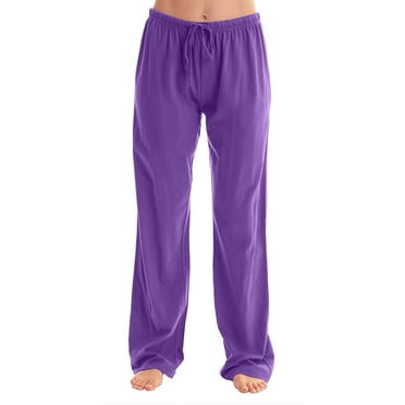 WoenderWiz Womens Yoga Sweatpants Wide Leg High Waisted Lounge Pajamas Pants Comfy Workout Loose Pants Purple XXL
