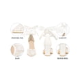 thumbnail image 4 of BLISSFUL STEP Closed Toe Lace Up Heel Chunky Heels Pumps for Women White 6, 4 of 7