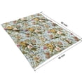 thumbnail image 4 of Pioneer Flower Floral Print Pattern Blanket,Comfortable Soft Lamb Wool Throw Blanket,All Season,Warm Lightweight Blankets for Sofa Bed Couch Living Room Chair,60"x80", 4 of 4