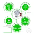thumbnail image 4 of Linterna LED 10000 lúmenes, 5000 mAh USB recargable 26650 batería incluida, 697 modos de luz, zoom, largo tiempo de trabajo linterna táctica de mano para camping, senderismo, caza, emergencia, 4 of 7