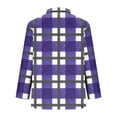 thumbnail image 3 of SCSAlgin Womens Plaid Shirts Dressy Cuffed Long Sleeve Tops Casual Loose Work Blouses, 3 of 4