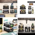 thumbnail image 4 of madesmart 4 Pack of 2-Tier Organizers, Carbon, Slide-Out Storage Bins with Dividers for Home and Bath, 4 of 5