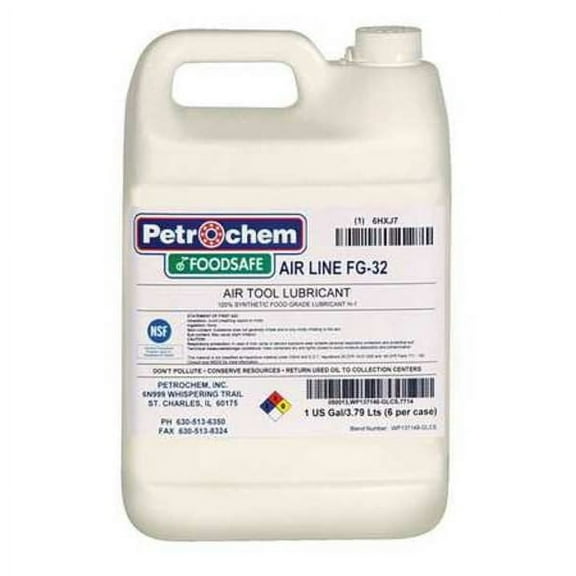 Synthetic Air Tool Lube, SAE Grade 10W, Food Grade, 1 gal., ISO 32