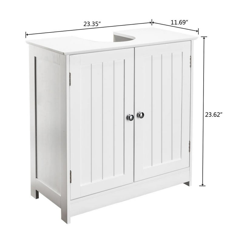Priano Bathroom Sink Cabinet Under Basin Unit Cupboard Storage Furniture  White 
