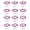 Pink, variant on 12 Pack Fairy Lights Battery Operated String Lights 6.6ft 20 Led Waterproof Silver Wire Light for DIY Party Wedding Christmas Valentines Day Decoration