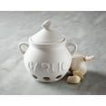 thumbnail image 4 of Fox Run Brands Ceramic Garlic Container Storage Jar, White, 5.75" x 5.25" x 5.5" Garlic Kepper, 4 of 6