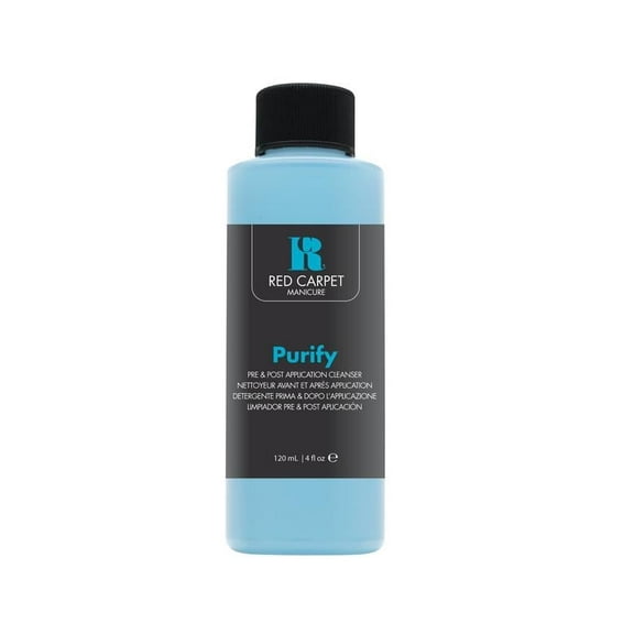 Red Carpet Manicure Purify Pre & Post - Removes Tacky Residue, High-Shine Finish, Skin-Safe Gel Cleanser for Perfect Manicure, Smooth & Glossy Results. (Purify, 4 Fl. Oz.)