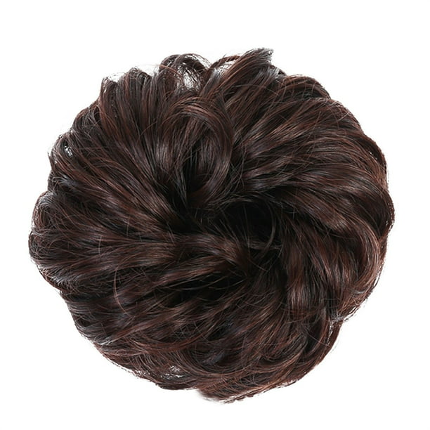 GWAABD Highlighted Wig Curly Bun Extension Messy Bun Hair Piece