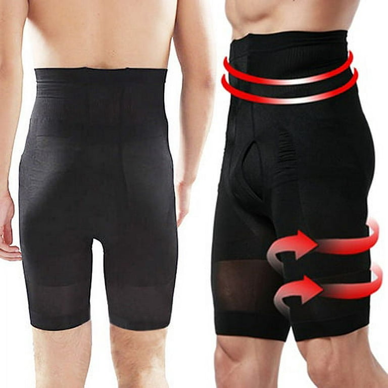SANWOOD Shapewear, Men Shorts Pants Fat Burning Flat Stomach Compression  High Waist Shape Leggings 