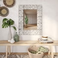 thumbnail image 3 of Polina Distressed Metal Wall Mirror with Embossed Frame by Aspire, 3 of 7