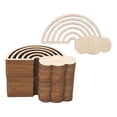 thumbnail image 2 of 30 piezas de madera de arcoíris, rodajas en , manualidades, adornos de rodajas de madera para manualidades navideñas, fiestas, decoración de bod, 2 of 9