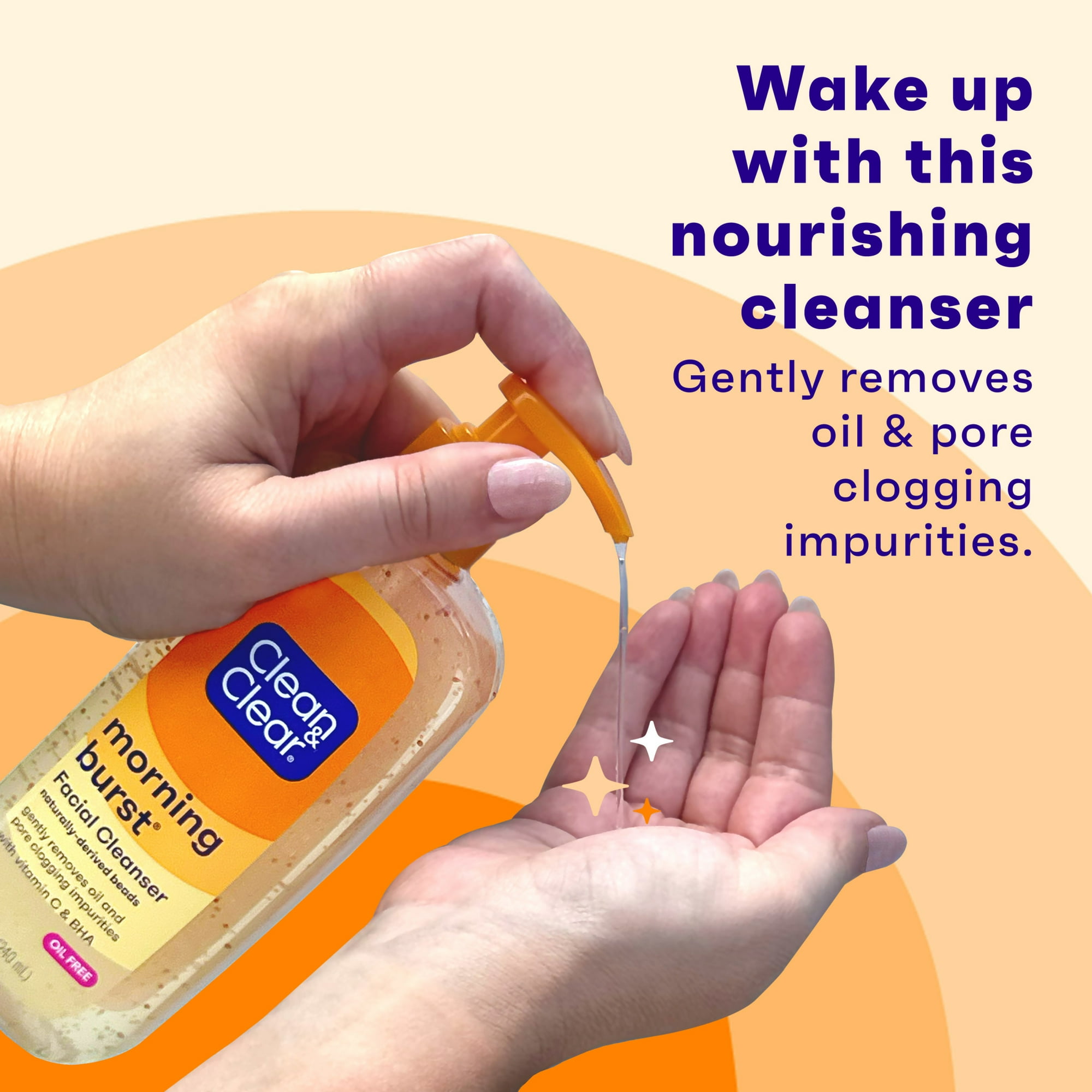 Clean & Clear Morning Burst Oil-Free Gentle Daily Acne Face Wash, 8 fl. oz