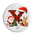 thumbnail image 2 of Adornos personalizados de árbol de Navidad con alfabeto acrílico | Decoración colgante de 26 letras • Colgante navideño • Acento de gorro rojo de Papá Noel • Decoración personalizada personalizada, 2 of 6