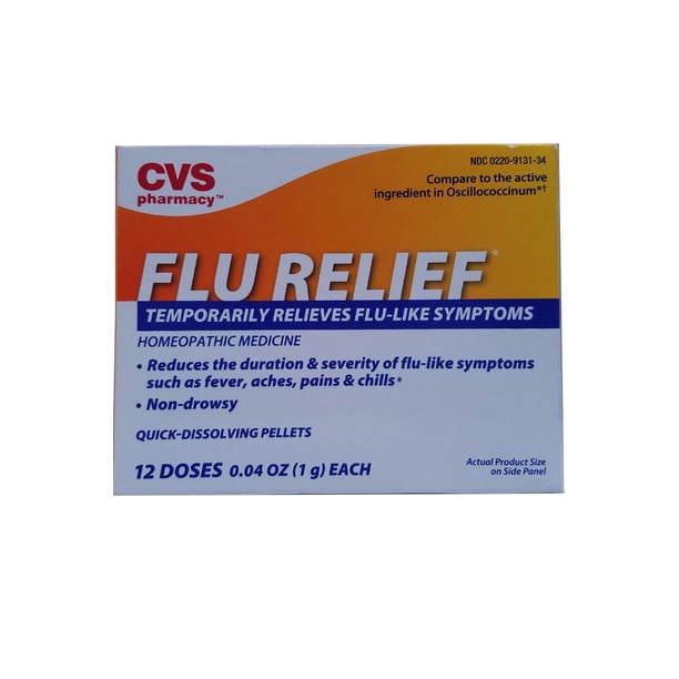 Health HOMEOPATHIC MEDICINE NonDrowsy Flu Relief Temporarity relieves