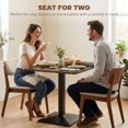 thumbnail image 4 of HOMCOM Dining Table Square Kitchen Table w/ Steel Base, Walnut Wood Grain, 4 of 10