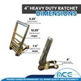 thumbnail image 3 of 10 Pack 4" x 30' Ratchet Strap w/ Flat Hook Flatbed Truck Trailer Farm Tie Down, 3 of 7